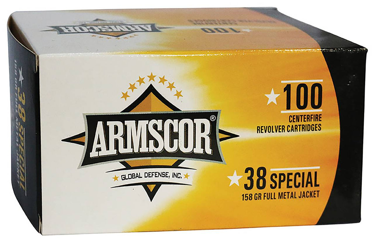 Armscor .38 Special Handgun Ammo Value Pack Full Metal Jacket FMJ 158 grain 