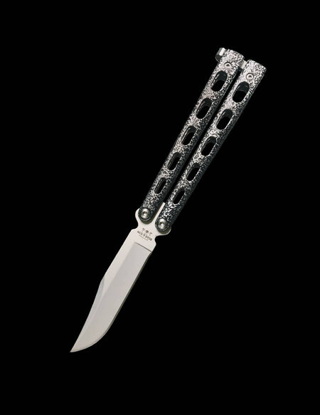Bear & Sons 4" Silver Vein Clip Point Butterfly Knife