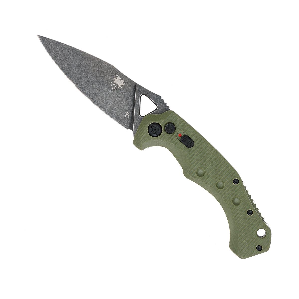 CoBRATec Ryker Side Fold Auto Knife ODG G10 Non-Serrated
