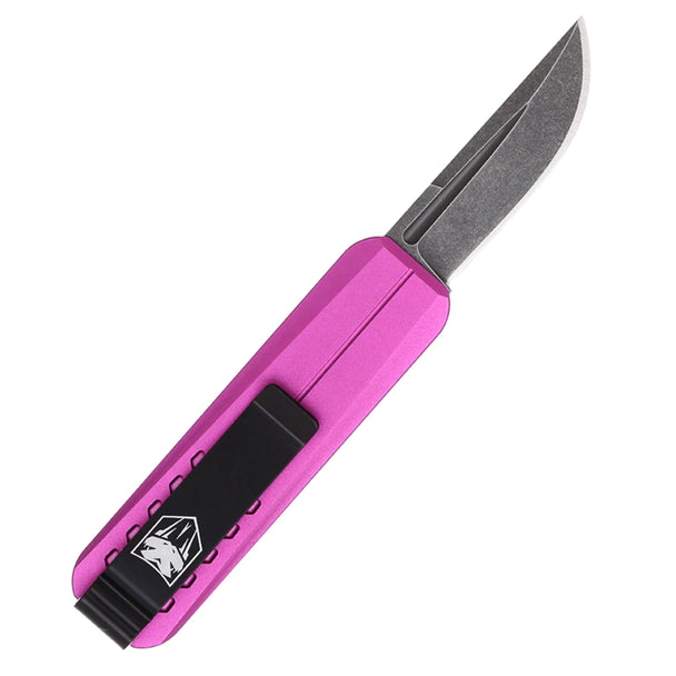 CobraTec CALI 928 Purple OTF Knife Drop Point Non-Serrated