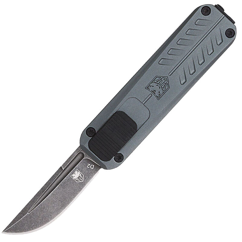CobraTec CALI 928 Gray OTF Knife Drop Point Non-Serrated