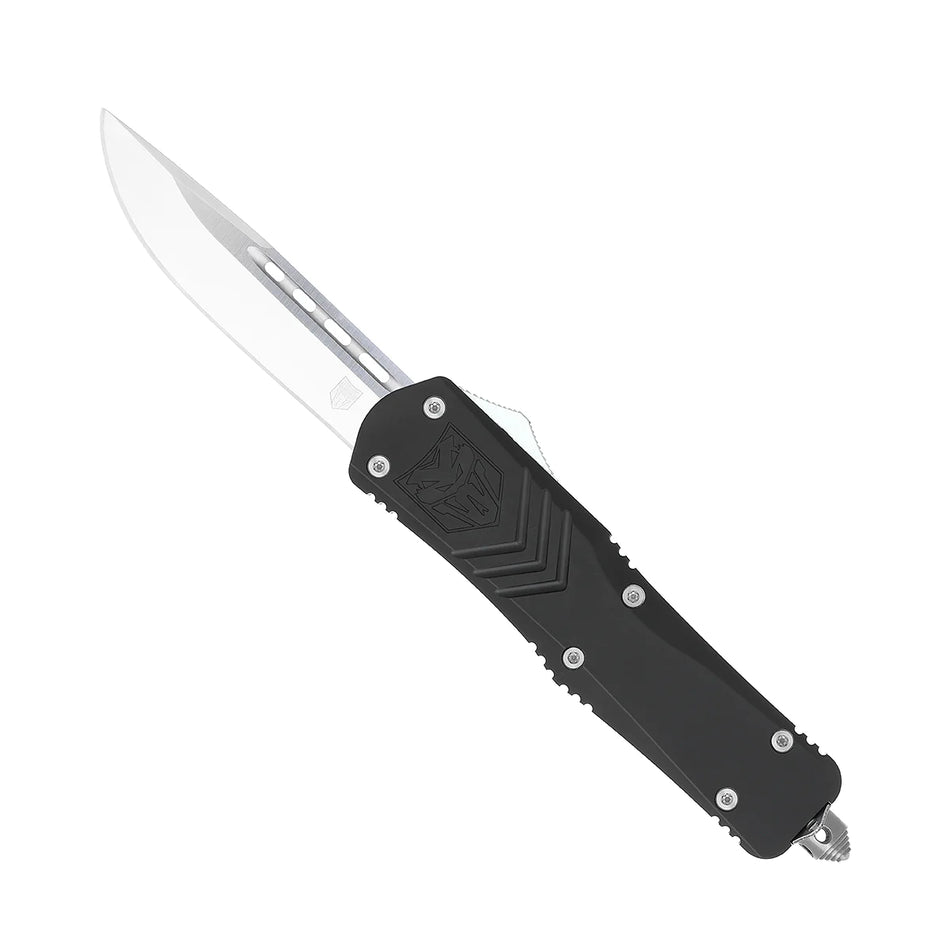 CobraTec Large FS-X Black Drop Point Non-Serrated Folding Knife