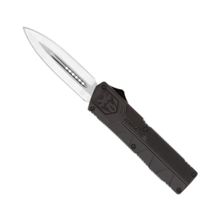 CobraTec LW Black Dagger Non-Serrated OTF Folding Knife