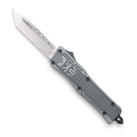CoBRATec Small OTF Knife Gray Tanto Not Serrated