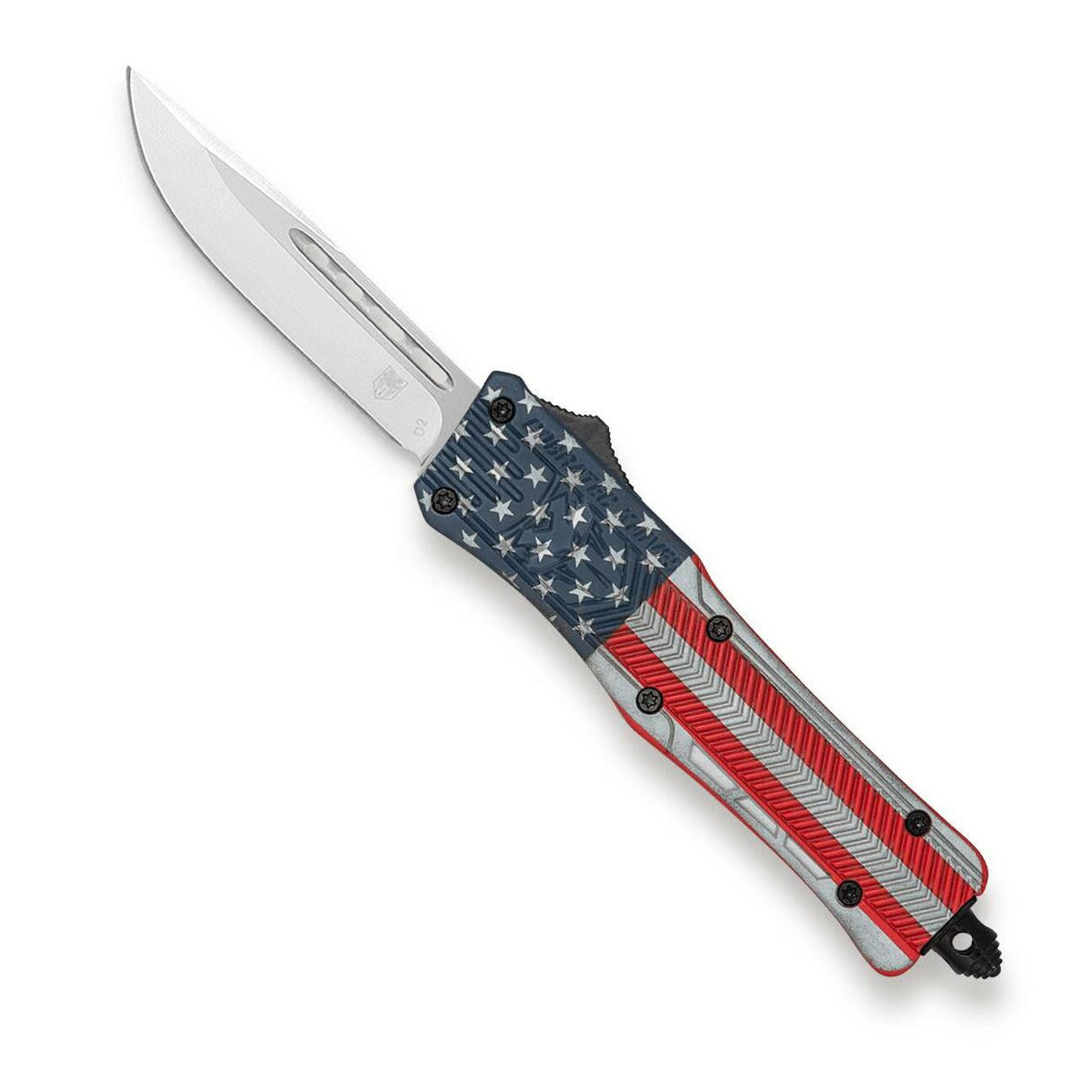 CobraTec Large USA Edition Drop Point Non-Serrated Folding Knife