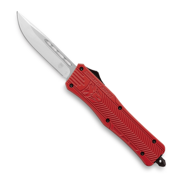 CoBRATec Small OTF Knife Red Drop Point Not Serrated