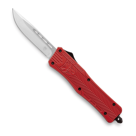 CoBRATec Small OTF Knife Red Drop Point Not Serrated