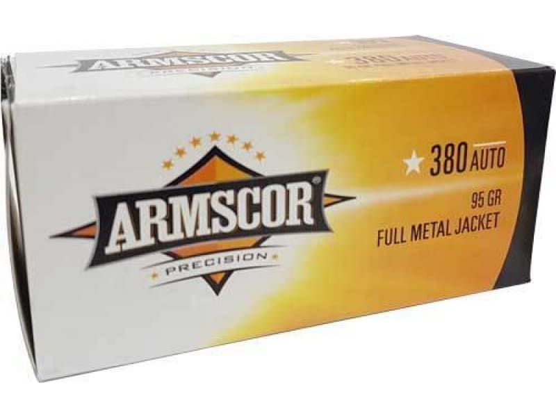 Armscor .380 ACP/Auto Handgun Ammo  Full Metal Jacket FMJ 95 grain 