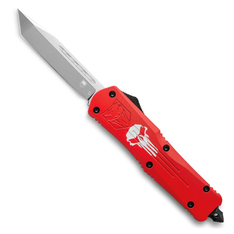 CoBRATec Punisher Tanto OTF Knife Red Large Non-Serrated
