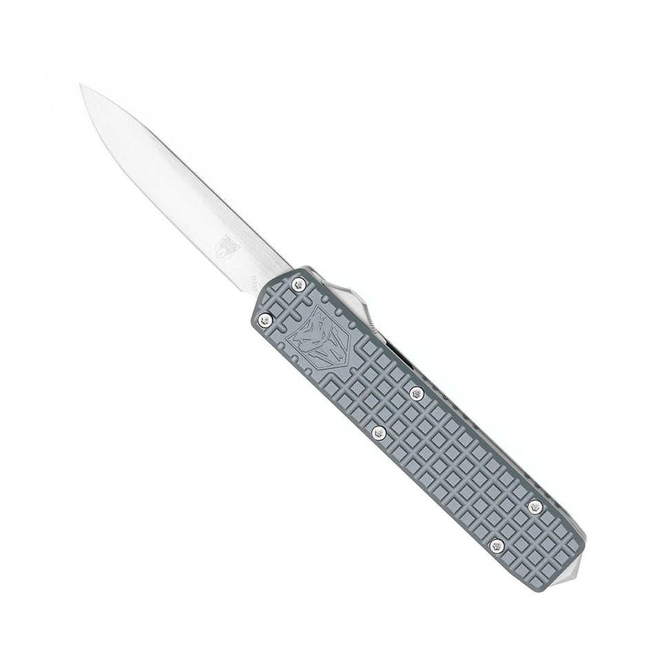 CobraTec Small Warrior Gray M390 Drop Point Non-Serrated OTF Knife