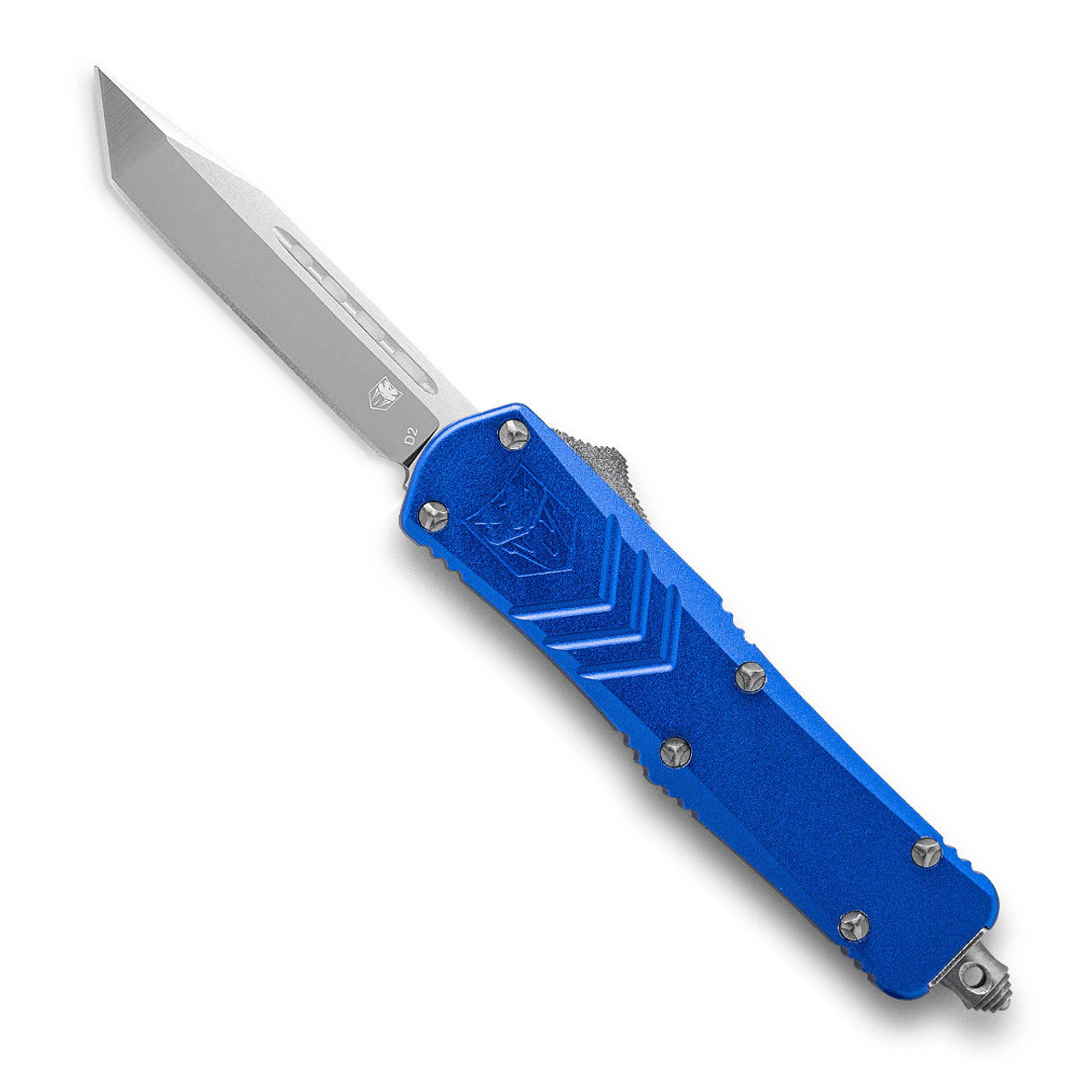 CobraTec Med Tanto Non-Serrated Blue Titan M390 OTF Knife