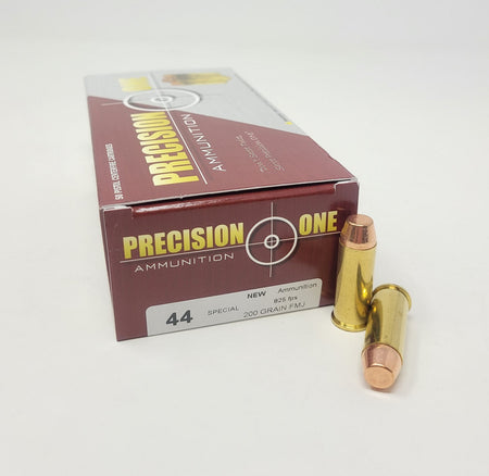 Precision One .44 S&W Special Handgun Ammo  Full Metal Jacket FMJ 200 grain 