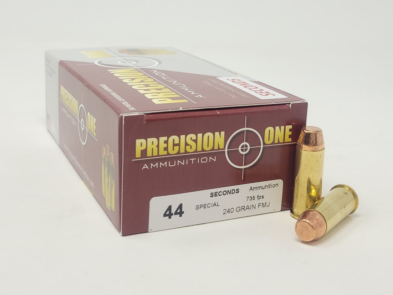 Precision One .44 S&W Special Handgun Ammo  Full Metal Jacket FMJ 240 grain 