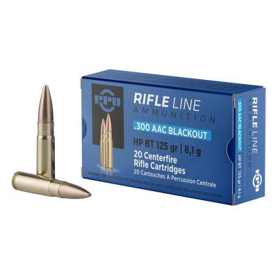 Prvi Partizan .300 AAC Blackout Rifle Ammo PPUCenterfire Hollow Point Boat Tail BTHP 125 grain 