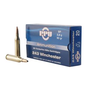 Prvi Partizan .243 Winchester Rifle Ammo 243 WINCenterfire Soft Point JSP 90 grain 