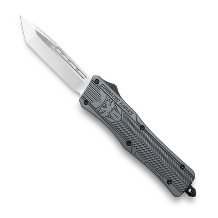 CoBRATec Medium OTF Knife Gray Tanto Not Serrated