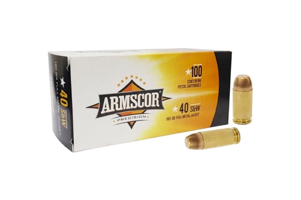Armscor .40 S&W Handgun Ammo  Full Metal Jacket FMJ 180 grain 