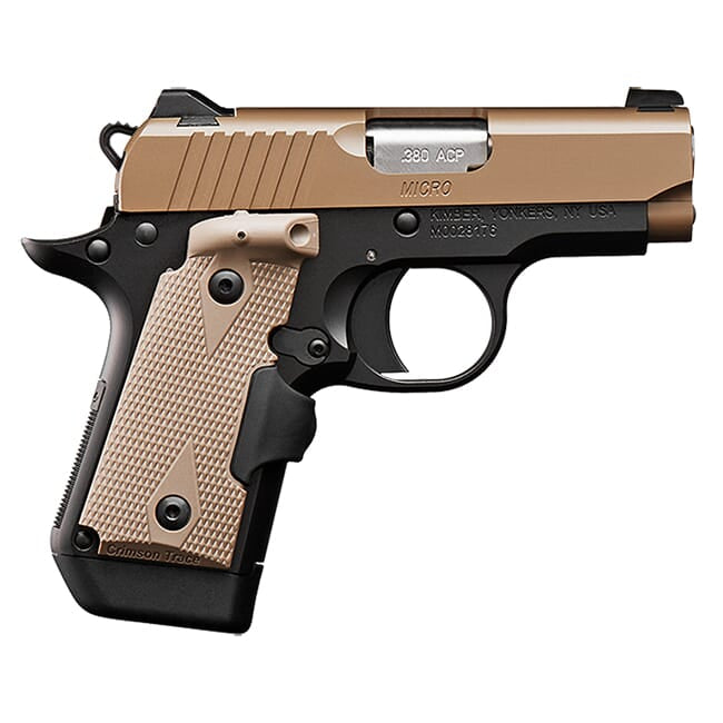 Kimber Micro Desert Tan .380 ACP Pistol - Night Sights