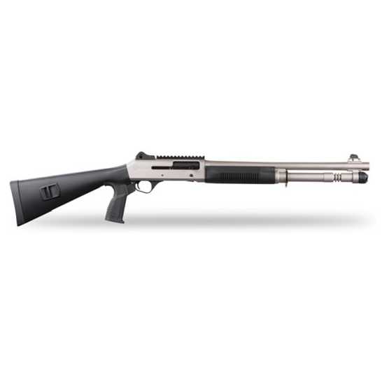 PANZER ARMS M4 Marine 12 Gauge Shotgun - Nickel, 3" Chamber, 3 Chokes, 5RD