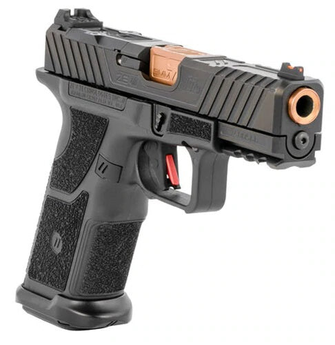 ZEV OZ9C X Grip 9mm Pistol - Black Slide/Bronze Barrel