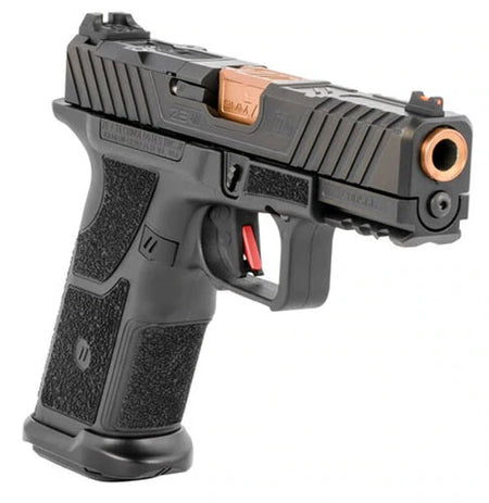 ZEV OZ9C X Grip 9mm Pistol - Black Slide/Bronze Barrel