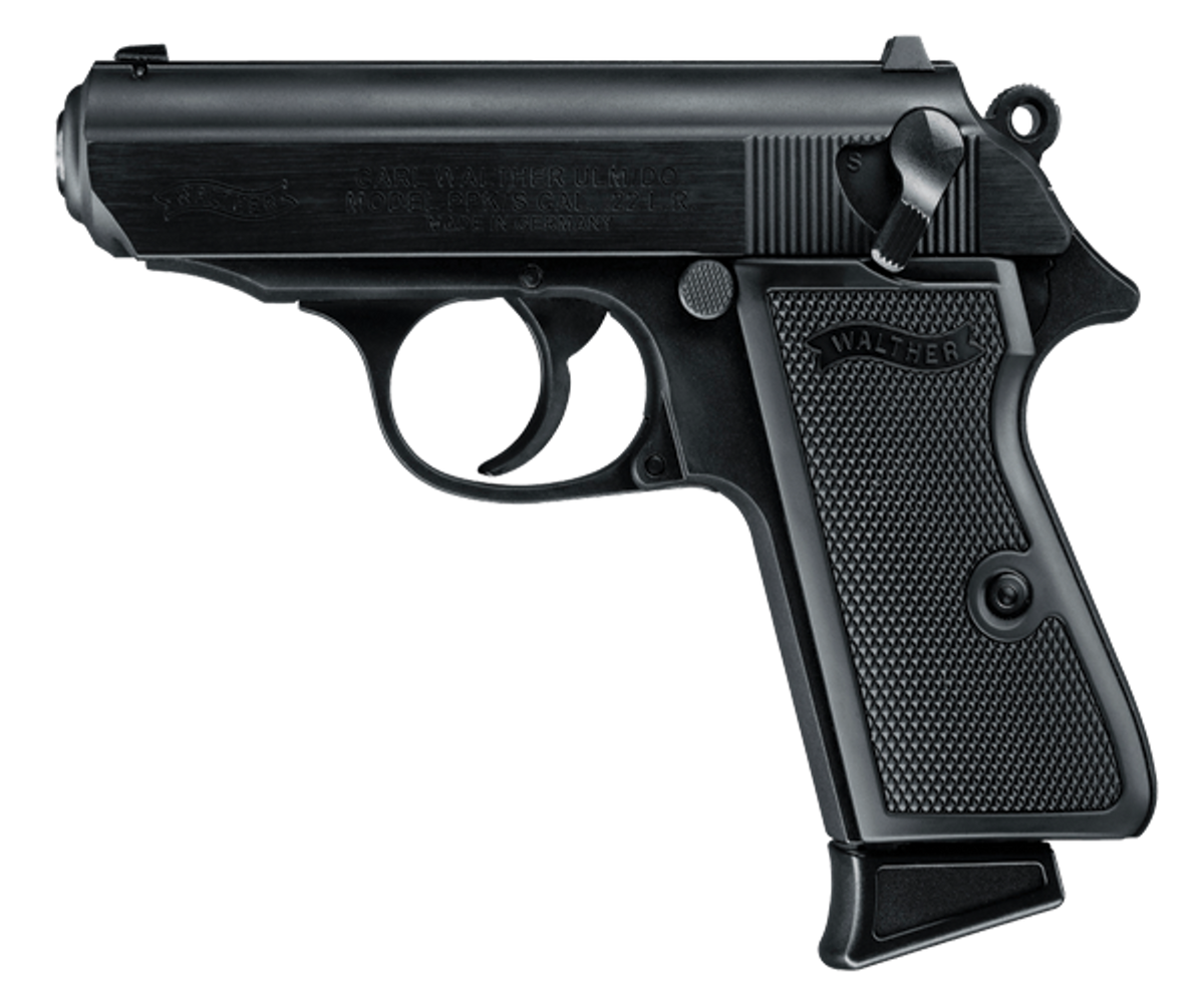 Walther PPK/S .22 LR Pistol, Black, 10-Round Magazine