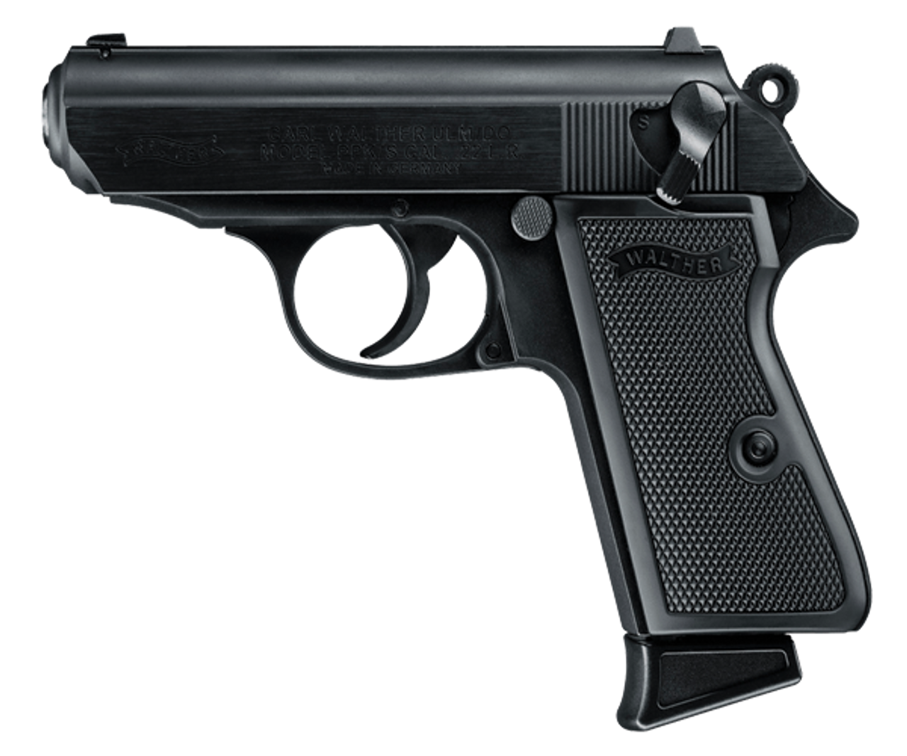 Walther PPK/S .22 LR Pistol, Black, 10-Round Magazine