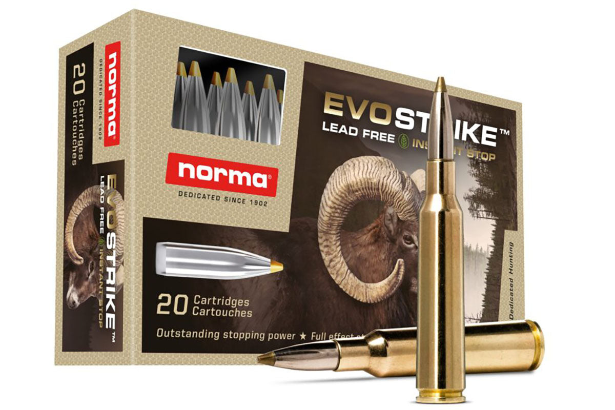 Norma 7mm Remington Mag Rifle Ammo EVOSTRIKE Polymer Tip Boat Tail PolyTip 127 grain 