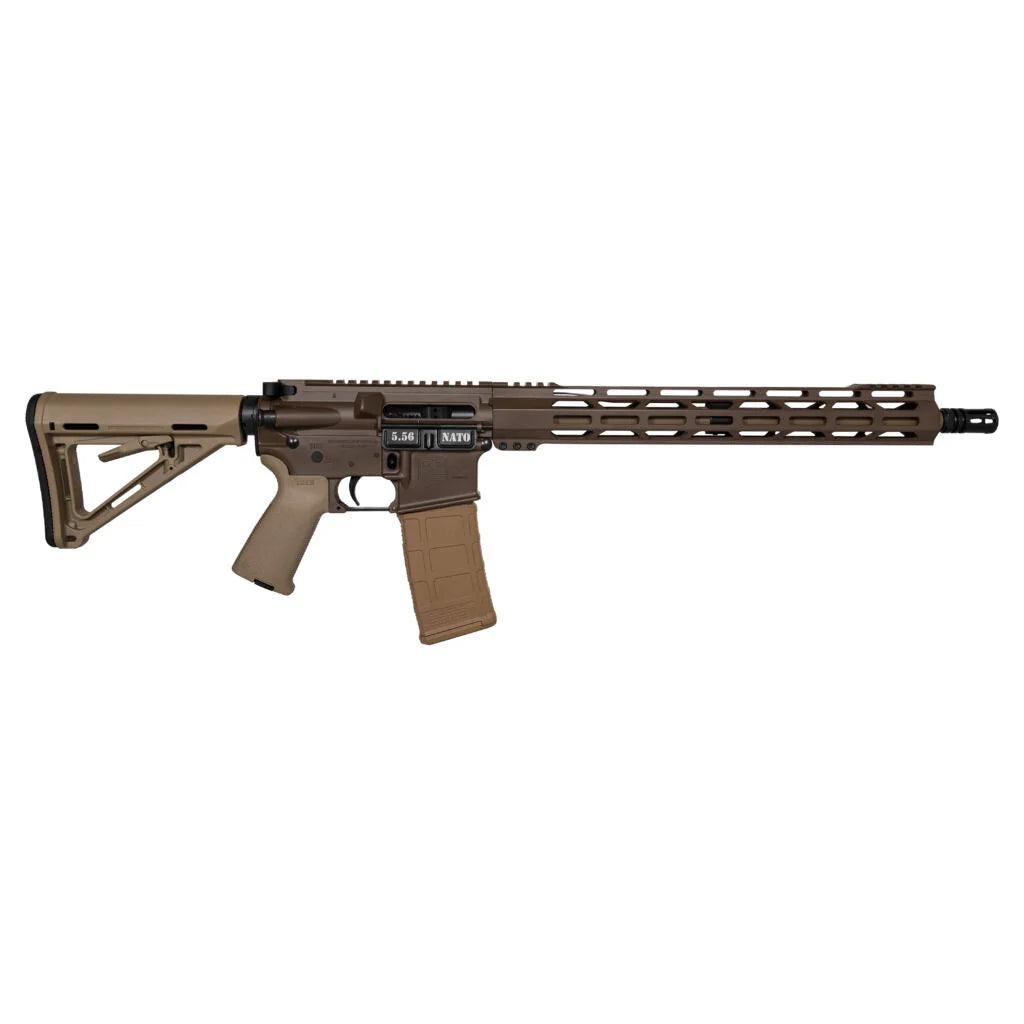 Diamondback DB15 16" 5.56 Rifle, Brown Cerakote, FDE Furniture, 15" M-LOK Rail