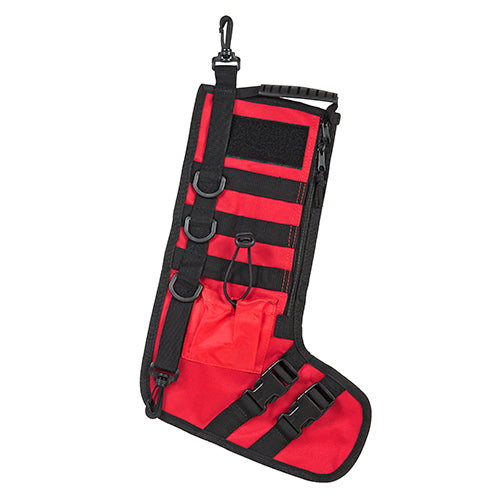 NC Star Red and Black Tactical Christmas Stocking with Handle 15"x10.5"x6.5"