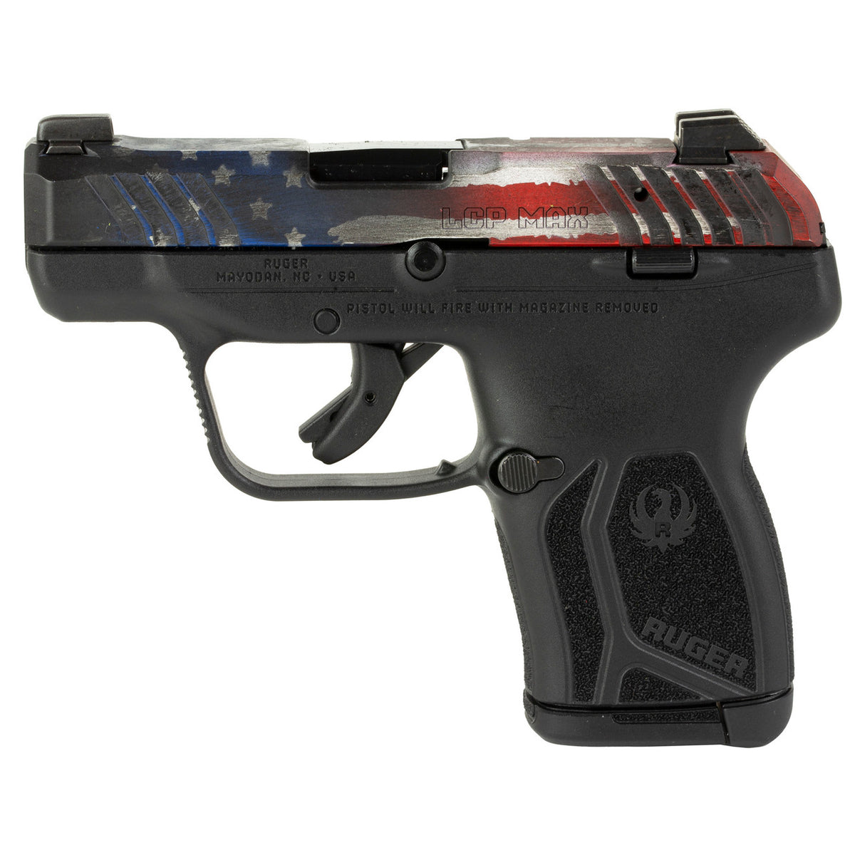 Ruger LCP MAX .380 ACP American Flag Pistol, 10+1 Capacity