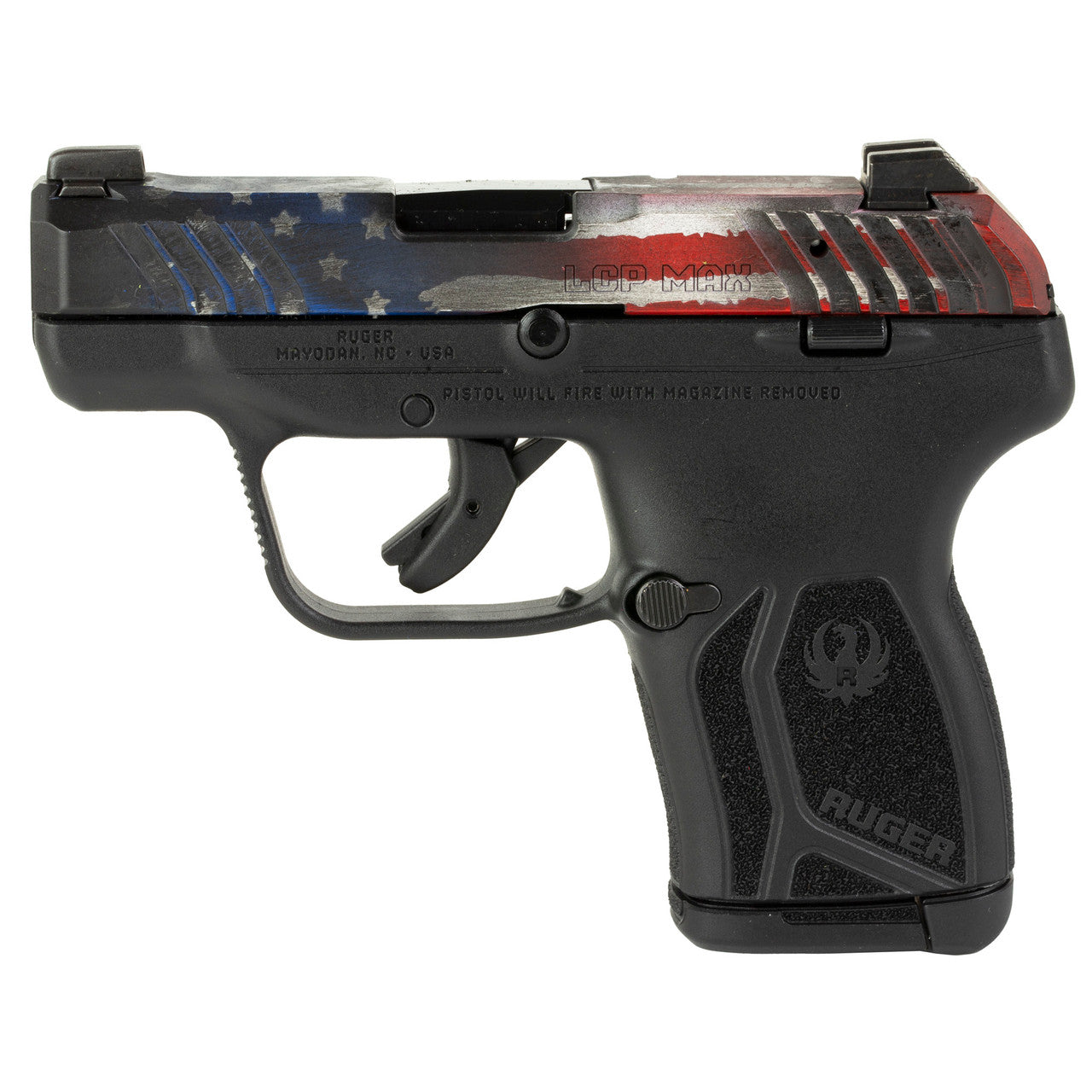 Ruger LCP MAX .380 ACP American Flag Pistol, 10+1 Capacity