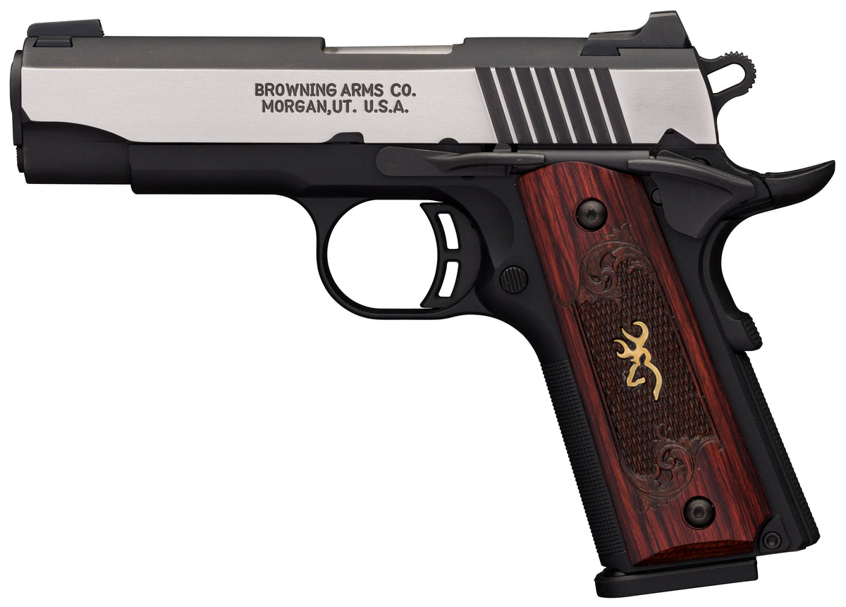 Browning 1911-380 Black Label Medallion Pro Compact 380 ACP Pistol, Night Sights, 4.25in Barrel, 2x 8-Round Magazines