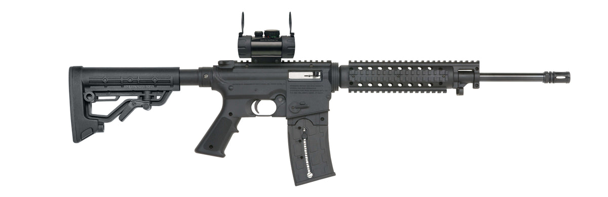 Mossberg 715T Flat Top Tactical 22LR Rifle with Red Dot Sight, Black