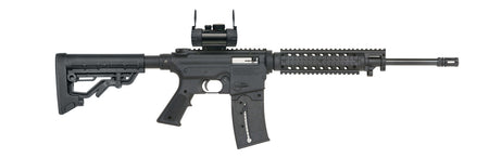 Mossberg 715T Flat Top Tactical 22LR Rifle with Red Dot Sight, Black