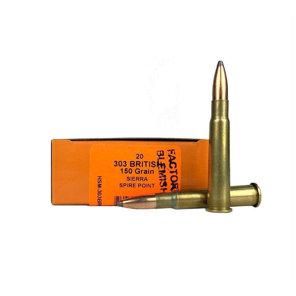 HSM .303 British Rifle Ammo  Spire Point JSP 150 grain 