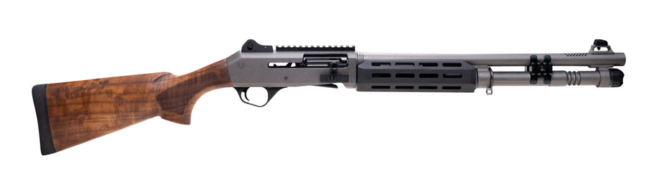 Panzer Arms M4 Speed Pro Walnut 12GA Shotgun, Ported, Black MLOK Rail, 5-Round