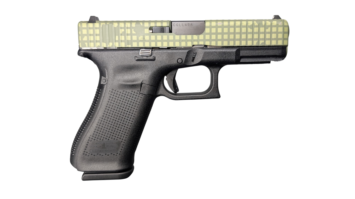 GLOCK 45 V DNC 9MM PISTOL 4" BLACK-BLK/GRN SLIDE FXD 3-17RD MAGS