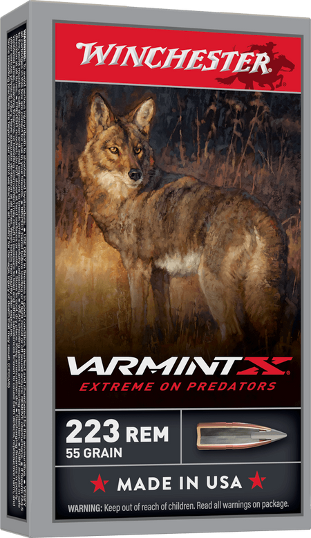 Winchester .223 Remington Rifle Ammo Varmint X Polymer Tip Rapid Expansion PolyTip 55 grain 