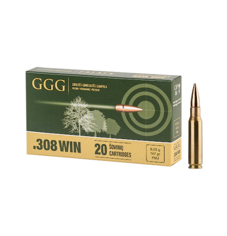 GGG .308 Win / 7.62x51mm Rifle Ammo GGG .308 WIN DESIGN GPX11 Full Metal Jacket FMJ 147 grain 