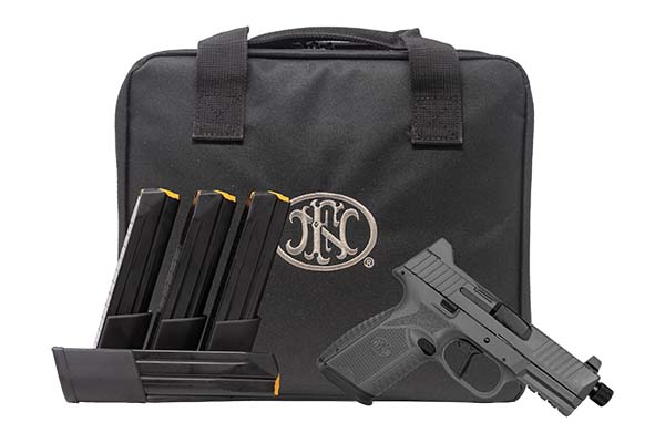 FN 509 Tactical NMS Tungsten Gray 9mm Pistol w/ Night Sights - 17rd & 24rd Magazines