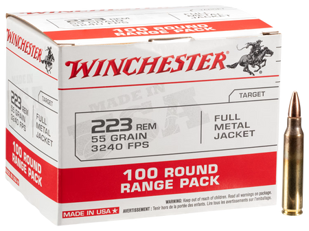 Winchester .223 Remington Rifle Ammo USA Full Metal Jacket FMJ 55 grain 