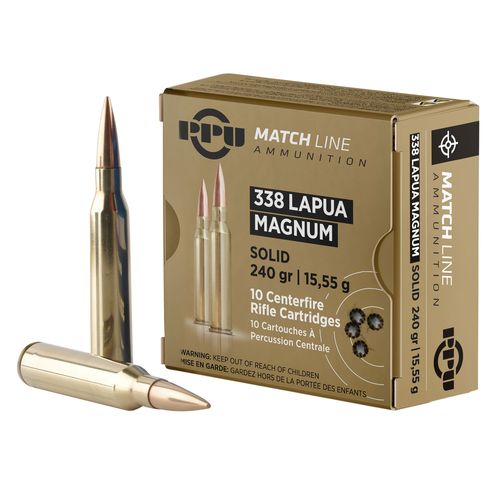 Prvi Partizan .338 Lapua Magnum Rifle Ammo MATCH LINE Copper Solid Solid 240 grain 