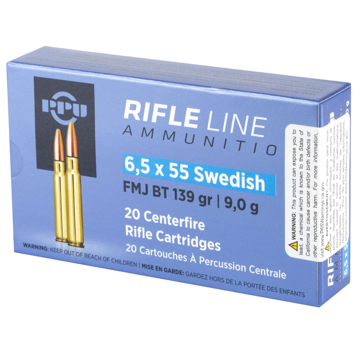 Prvi Partizan 6.5x55mm Swedish Rifle Ammo RIFLE LINE Full Metal Jacket FMJ 139 grain 