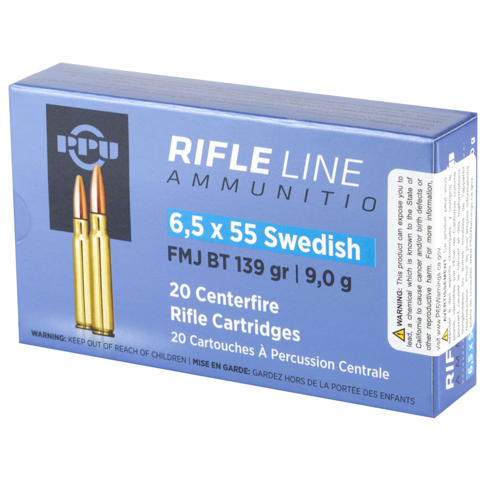 Prvi Partizan 6.5x55mm Swedish Rifle Ammo RIFLE LINE Full Metal Jacket FMJ 139 grain 
