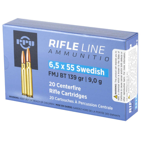 Prvi Partizan 6.5x55mm Swedish Rifle Ammo RIFLE LINE Full Metal Jacket FMJ 139 grain 