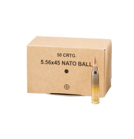 GGG 5.56x45mm NATO Rifle Ammo 5.56X45 NATO BALL Full Metal Jacket FMJ 55 grain 