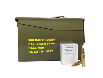 Igman .308 Win / 7.62x51mm Rifle Ammo M80 Ball Full Metal Jacket FMJ 147 grain 