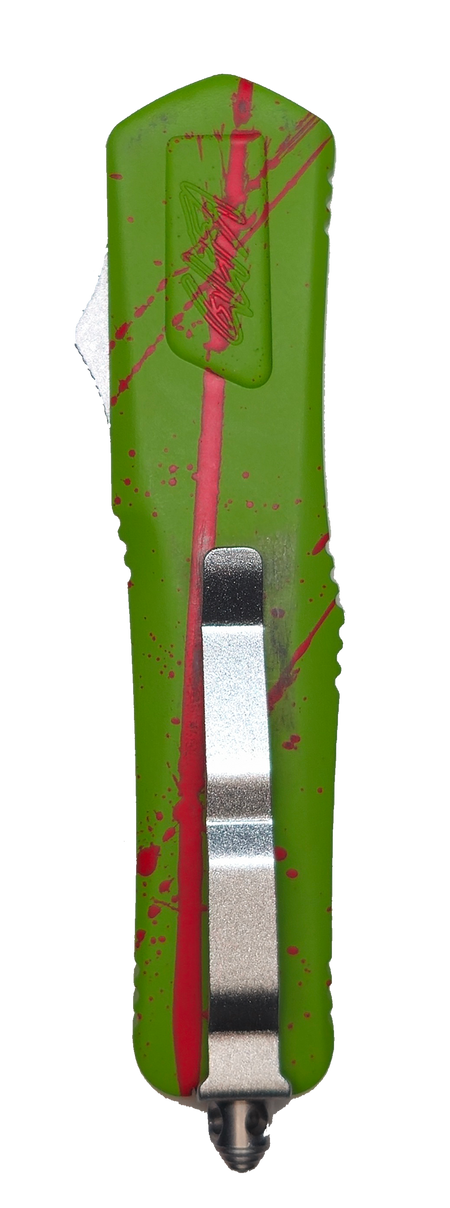 Great Lakes 8" Medium Zombie Splatter Smooth Blade Auto Knife