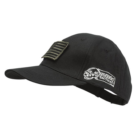 Voodoo Tactical Black Cap Featuring Removable Flag Patch
